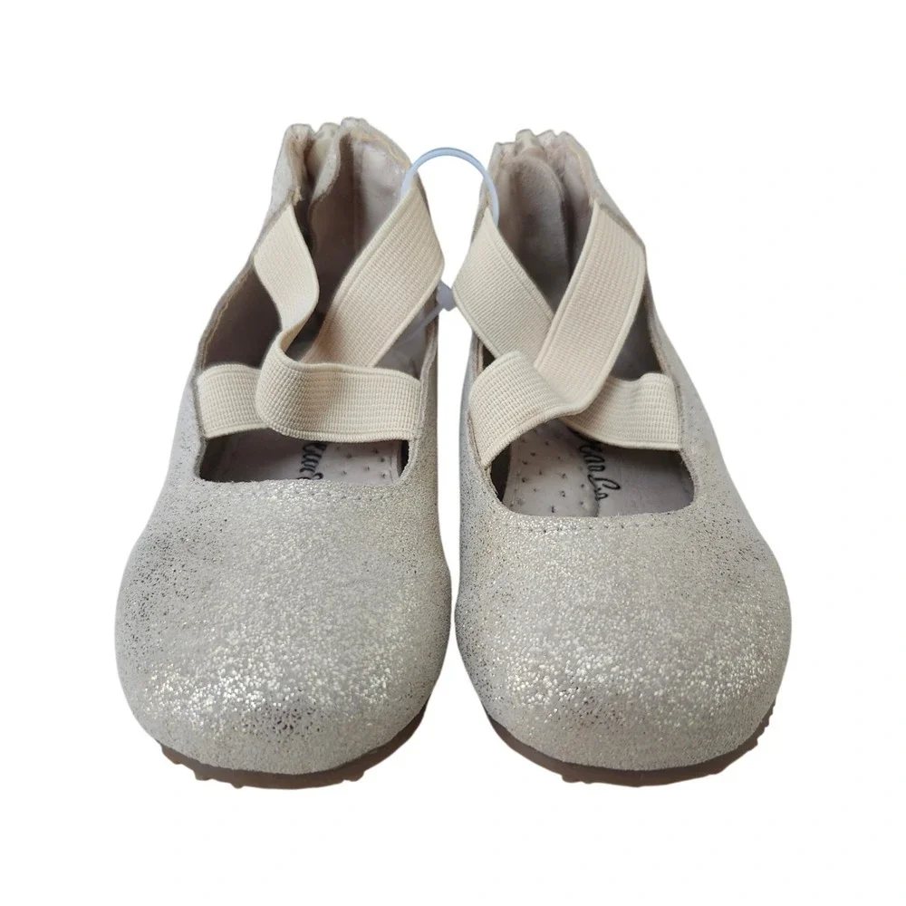 NEW A Bear Co Toddler Size‎ 3 Beige Suede Ballerina Flats Spring Summer